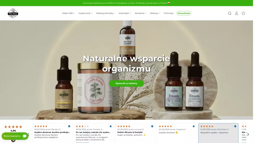 Max Hemp - olejki konopne CBD